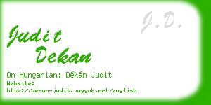 judit dekan business card